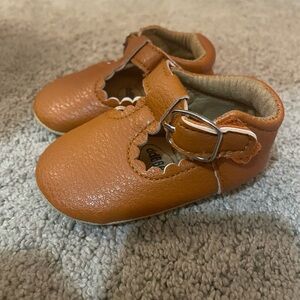 Brown Leather Kids Shoes